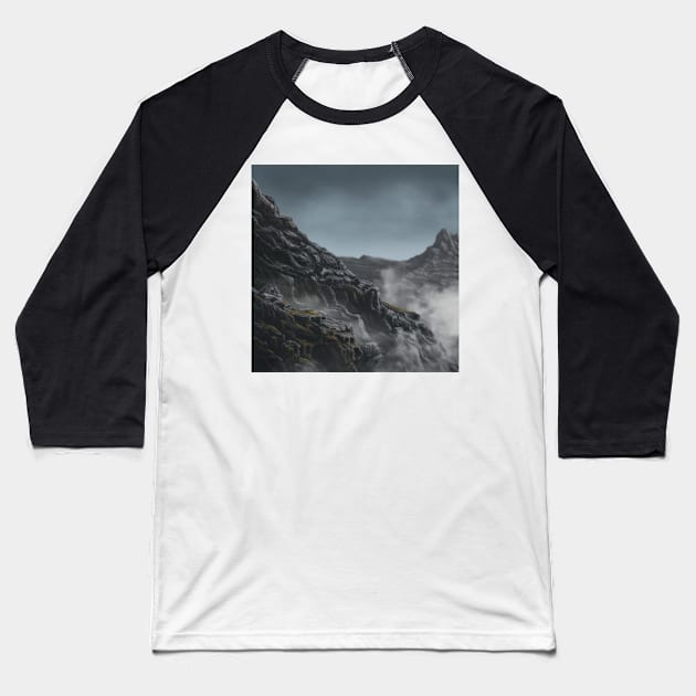 mountains of middle earth Baseball T-Shirt by Hedgeh0g